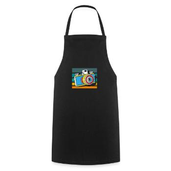 Drôle Photographie Photographe Photographe Cadeau - Tablier de cuisine - noir - Devant - AI Model Male 185 dark (185cm)
