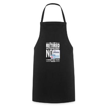 Lustiges Steuerberater Buchhalter Geschenk - Kochschürze - Schwarz - Vorne - AI Model Male 185 dark (185cm)