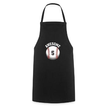 Kinder Geburtstag 5. Geburtstag Baseballparty - Kochschürze - Schwarz - Vorne - AI Model Male 185 dark (185cm)