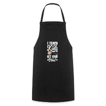 Drôle de baseball - Tablier de cuisine - noir - Devant - AI Model Male 185 dark (185cm)