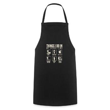 Funny Hiking Gift - Cooking Apron - black - Front - AI Model Male 185 dark (185cm)