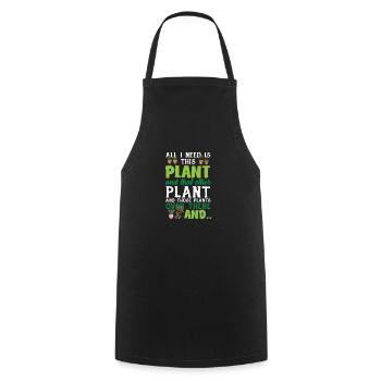Jardinier, Jardinier, Jardinier, Jardinier Amateur, Plantes - Tablier de cuisine - noir - Devant - AI Model Male 185 dark (185cm)