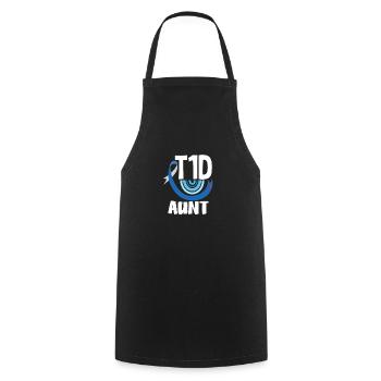 T1D Diabetes Type 1 Diabetic Gift - Cooking Apron - black - Front - AI Model Male 185 dark (185cm)