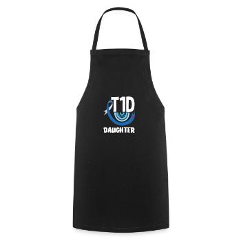 T1D Diabetes Type 1 Diabetic Gift - Cooking Apron - black - Front - AI Model Male 185 dark (185cm)