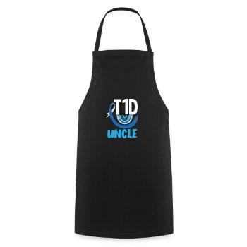 T1D Diabetes Type 1 Diabetic Gift - Cooking Apron - black - Front - AI Model Male 185 dark (185cm)
