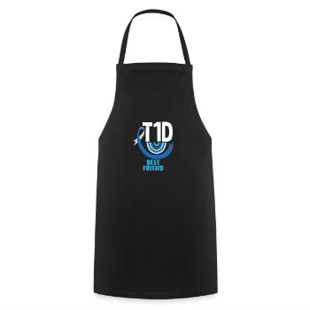 Cadeau pour diabétiques de type 1 pour diabétiques de type 1 - Tablier de cuisine - noir - Devant - AI Model Male 185 dark (185cm)