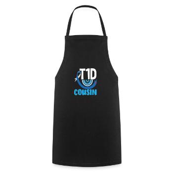 Cadeau pour diabétiques de type 1 pour diabétiques de type 1 - Tablier de cuisine - noir - Devant - AI Model Male 185 dark (185cm)