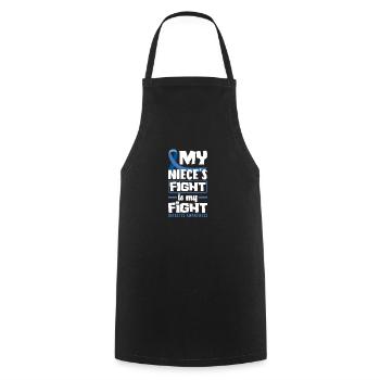 Cadeau pour diabétiques de type 1 pour diabétiques de type 1 - Tablier de cuisine - noir - Devant - AI Model Male 185 dark (185cm)