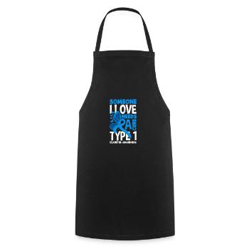 Cadeau pour diabétiques de type 1 pour diabétiques de type 1 - Tablier de cuisine - noir - Devant - AI Model Male 185 dark (185cm)