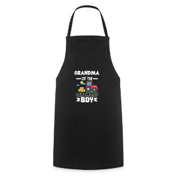 Granny From Birthday Girl Tractor - Cooking Apron - black - Front - AI Model Male 185 dark (185cm)