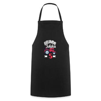 5. Geburtstag Traktor 5 Jahre Geburtstagsshirt - Kochschürze - Schwarz - Vorne - AI Model Male 185 dark (185cm)