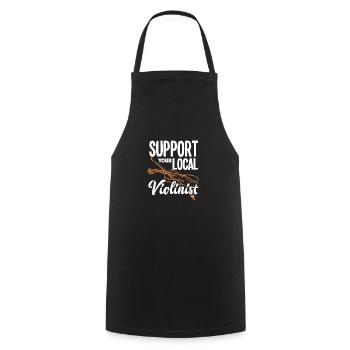 Violon Violon Violoniste Joueur de violon - Tablier de cuisine - noir - Devant - AI Model Male 185 dark (185cm)