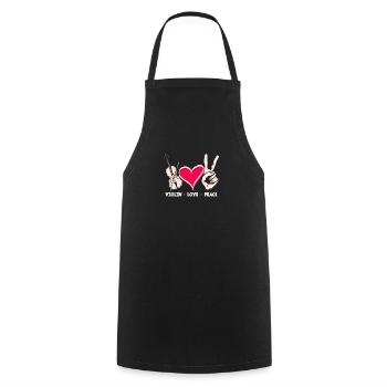 Violin Violin Violinist Violin Player - Cooking Apron - black - Front - AI Model Male 185 dark (185cm)