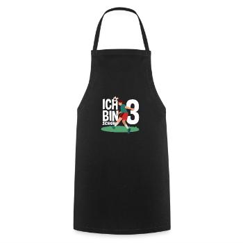 3rd Birthday 3 Years Soccer Soccer Player - Cooking Apron - black - Front - AI Model Male 185 dark (185cm)