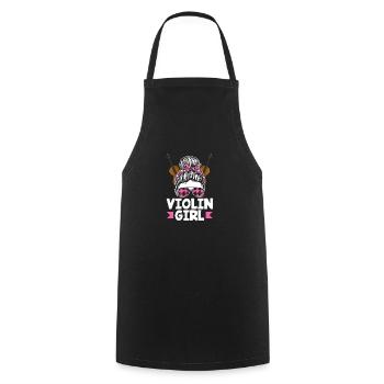 Geige Violine Geigenspieler Violinenspieler - Kochschürze - Schwarz - Vorne - AI Model Male 185 dark (185cm)