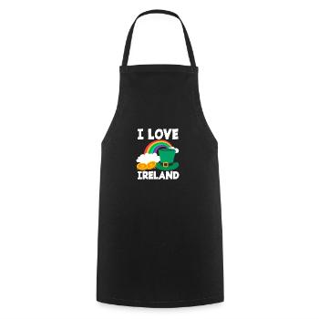 Funny Irish Ireland Gift - Cooking Apron - black - Front - AI Model Male 185 dark (185cm)