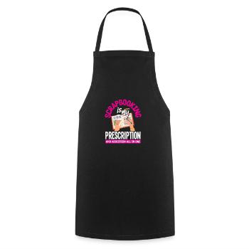 Memory Book, Scrapbook, Scrapbook, Scrapbook, Scrapbook - Cooking Apron - black - Front - AI Model Male 185 dark (185cm)