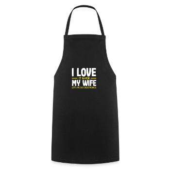 Calisthenics Training Fitness Workout - Cooking Apron - black - Front - AI Model Male 185 dark (185cm)