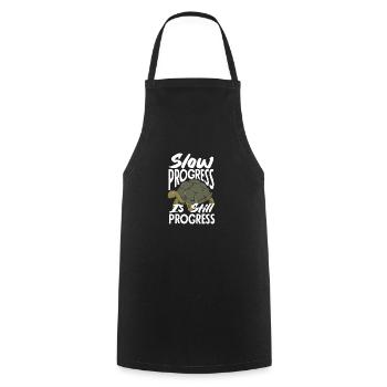 Tortue Tortue Mer Cadeau - Tablier de cuisine - noir - Devant - AI Model Male 185 dark (185cm)