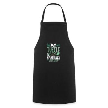 Turtle Sea Turtle Gift - Cooking Apron - black - Front - AI Model Male 185 dark (185cm)