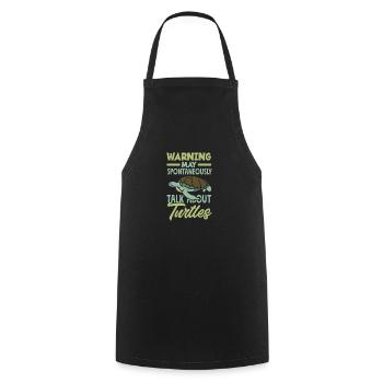 Tortue Tortue Mer Cadeau - Tablier de cuisine - noir - Devant - AI Model Male 185 dark (185cm)