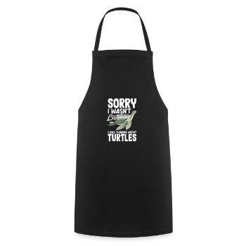 Tortue Tortue Mer Cadeau - Tablier de cuisine - noir - Devant - AI Model Male 185 dark (185cm)