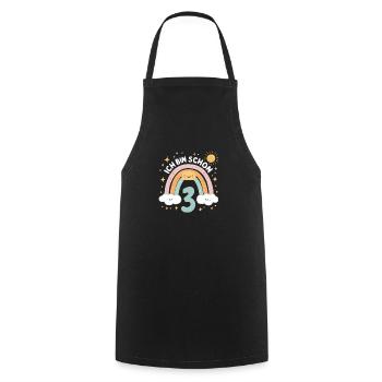 3rd Birthday Shirt Rainbow Cloud - Cooking Apron - black - Front - AI Model Male 185 dark (185cm)