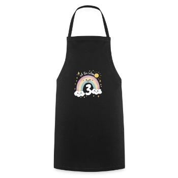 3rd Birthday Shirt Rainbow Cloud - Cooking Apron - black - Front - AI Model Male 185 dark (185cm)
