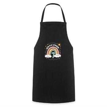 7th Birthday Shirt Rainbow Cloud - Cooking Apron - black - Front - AI Model Male 185 dark (185cm)