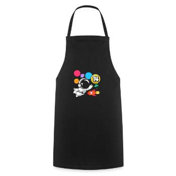 14e anniversaire Anniversaire des astronautes des garçons - Tablier de cuisine - noir - Devant - AI Model Male 185 dark (185cm)