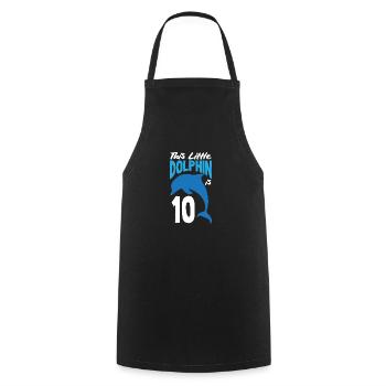 Ce petit dauphin a 10 10 ans - Tablier de cuisine - noir - Devant - AI Model Male 185 dark (185cm)