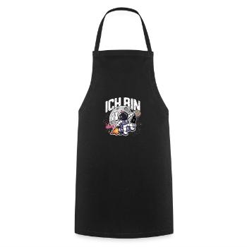 11th Birthday Boys Astronaut Birthday - Cooking Apron - black - Front - AI Model Male 185 dark (185cm)