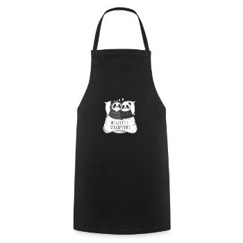 Chemise de nuit officielle Sweet Panda Couple - Tablier de cuisine - noir - Devant - AI Model Male 185 dark (185cm)