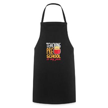 Lustiges Lehrer Lehrerinnen Geschenk - Kochschürze - Schwarz - Vorne - AI Model Male 185 dark (185cm)
