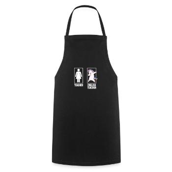 Lustiges Lehrer Lehrerinnen Geschenk - Kochschürze - Schwarz - Vorne - AI Model Male 185 dark (185cm)