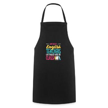 Funny Teacher Teacher Gift - Cooking Apron - black - Front - AI Model Male 185 dark (185cm)