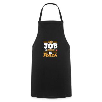 Funny Teacher Teacher Gift - Cooking Apron - black - Front - AI Model Male 185 dark (185cm)
