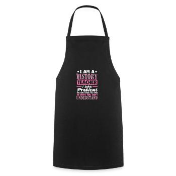 Drôle de professeur Cadeau d’enseignant - Tablier de cuisine - noir - Devant - AI Model Male 185 dark (185cm)