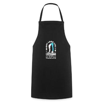 Pilates L’humour en pensée - Tablier de cuisine - noir - Devant - AI Model Male 185 dark (185cm)