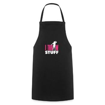 Lancer du disque Athlète Cadeau d’athlète - Tablier de cuisine - noir - Devant - AI Model Male 185 dark (185cm)