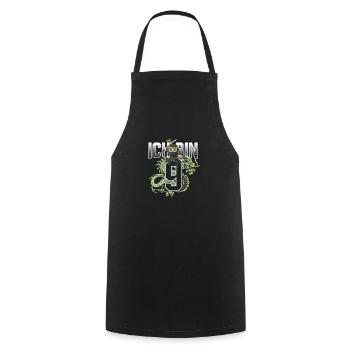 Ich Bin 9 Ninja Geburtstagsshirt - Kochschürze - Schwarz - Vorne - AI Model Male 185 dark (185cm)