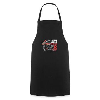 This Little Ninja Is 8 Birthday T-Shirt - Cooking Apron - black - Front - AI Model Male 185 dark (185cm)