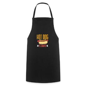 L’heure du hot-dog pour les connaisseurs - Tablier de cuisine - noir - Devant - AI Model Male 185 dark (185cm)