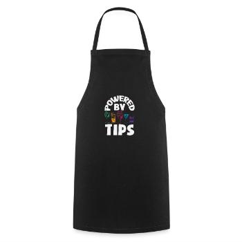 Barman drôle disant Barman cadeau - Tablier de cuisine - noir - Devant - AI Model Male 185 dark (185cm)