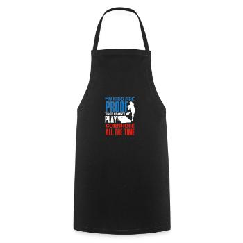 Funny Cornhole Player Gift - Cooking Apron - black - Front - AI Model Male 185 dark (185cm)