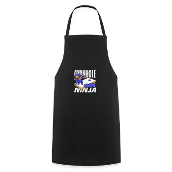 Cadeau amusant de joueur de cornhole - Tablier de cuisine - noir - Devant - AI Model Male 185 dark (185cm)