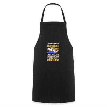 Funny Cornhole Player Gift - Cooking Apron - black - Front - AI Model Male 185 dark (185cm)