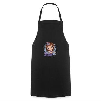 Birthday Girl Mermaid - Cooking Apron - black - Front - AI Model Male 185 dark (185cm)
