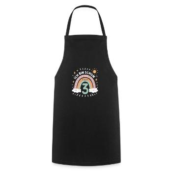 3rd Birthday Shirt Rainbow Cloud - Cooking Apron - black - Front - AI Model Male 185 dark (185cm)