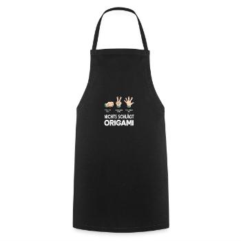 Nothing Beats Origami Saying Funny - Cooking Apron - black - Front - AI Model Male 185 dark (185cm)